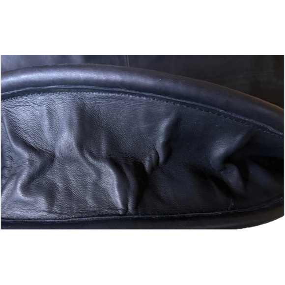 Anthropologie Julien Leather Tote Bag iBlack NWOT - Picture 7 of 8